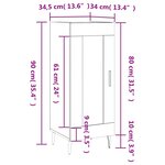 vidaXL Buffet blanc 34 5x34x90 cm bois d'ingénierie