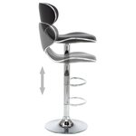 vidaXL Tabourets de bar 2 Pièces noir similicuir