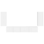vidaXL Ensemble meuble TV 4 Pièces Blanc Bois d'ingénierie