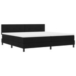 vidaXL Lit à ressorts avec matelas Noir 200x200 cm Tissu