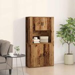 vidaXL Haut meuble Bois ancien 80 x 33 x 150 cm Bois d'ingénierie