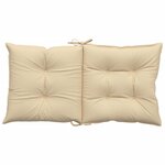 vidaXL Coussins de chaise de jardin à dossier bas lot de 4 beige
