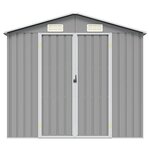 vidaXL Abri de jardin Gris 205x129x183 cm Acier galvanisé