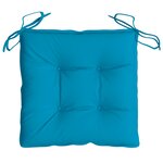 vidaXL Coussins de chaise lot de 4 bleu clair 50x50x7 cm tissu oxford