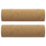 vidaXL Canapé 2 places avec oreillers décoratifs brun 120 cm velours