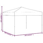 vidaXL Tente de réception pliable Anthracite 3x3 m