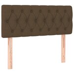 vidaXL Sommier à lattes de lit avec matelas Marron foncé 90x200 cm