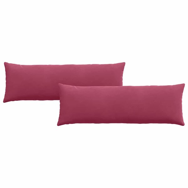 vidaXL Coussins de canapé 2 Pièces Bordeaux 120 x 40 cm
