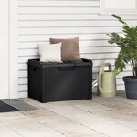 vidaXL Boîte de rangement de jardin anthracite 125 L PP