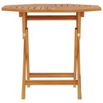 vidaXL Table pliable de jardin 85x85x76 cm Bois de teck solide