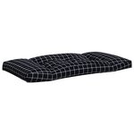 vidaXL Coussins de palette 2 Pièces motif à carreaux noir tissu Oxford