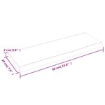 vidaXL Étagère murale marron foncé 60x20x2 cm bois chêne massif traité