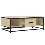 vidaXL Table basse chêne sonoma 100x57x35cm bois d'ingénierie et métal