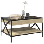 vidaXL Table basse avec LED infini chêne sonoma 70x50x38 cm
