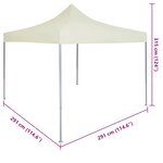 vidaXL Tente de fête 291 x 291 x 315 cm Crème Tissu Oxford