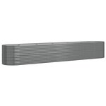 vidaXL Lit surélevé de jardin Acier enduit de poudre 440x80x68 cm gris