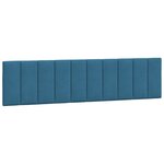vidaXL Cadre de lit avec tête de lit bleu 200x200 cm velours