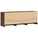 vidaXL Meuble TV avec LED chêne marron 140x34x50 cm bois d'ingénierie