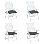 vidaXL Coussins de chaise lot de 4 anthracite 40x40x7 cm tissu oxford