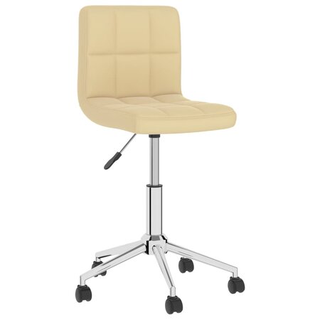 vidaXL Chaise pivotante de salle à manger Crème Similicuir