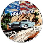 Pièce de monnaie en Argent 1 Dollar g 31.1 (1 oz) Millésime 2025 AmericArt HOLLYWOOD