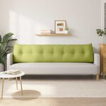 vidaXL Coussin de Dos Vert clair 200 x 24 x 50 cm tissu