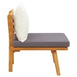 vidaXL Chaise de jardin avec coussins bois d'acacia massif