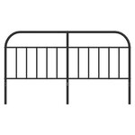 vidaXL Tête de lit métal noir 180 cm