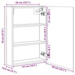 vidaXL Armoire Miroir de Salle de Bain Chêne Sonoma 50 x 14 5 x 70 cm