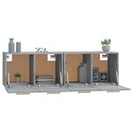 vidaXL Armoires murales 2 Pièces Sonoma gris 60x36 5x35 cm Bois