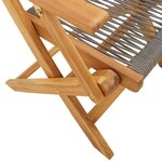 vidaXL Chaises de jardin lot de 2 gris bois d'acacia et polypropylène