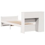 vidaXL Lit bibliothèque sans matelas blanc 100x200 cm bois pin massif