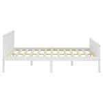 vidaXL Cadre de lit sans matelas blanc bois de pin massif 160x200 cm