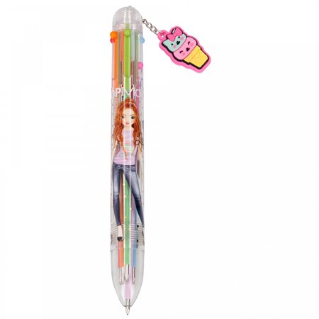 1 stylo 6 couleurs - theme top model kawaî - modèles aléatoires