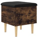 vidaXL Banc de rangement chêne fumé 42x42x46 cm bois d'ingénierie