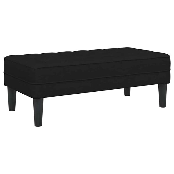 vidaXL banc Noir 113 x 57 x 39 cm tissu