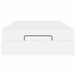 vidaXL Cadre de lit avec matelas Blanc pur 120 x 190 cm Faux cuir