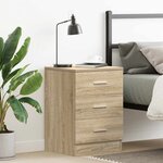 vidaXL Table de chevet Chêne Sonoma 38x35x56 cm Bois d'ingénierie
