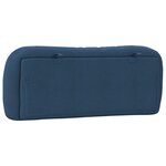 vidaXL Coussin de tête de lit Hvar bleu 100 cm tissu