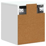 vidaXL Cabinet de chevet mural 2 Pièces Blanc 34 5 x 33 x 40 cm