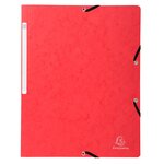 Chemise À Élastique Sans Rabat Carte Lustrée 400gm2 - A4 - Couleurs Assorties - X 50 - Exacompta