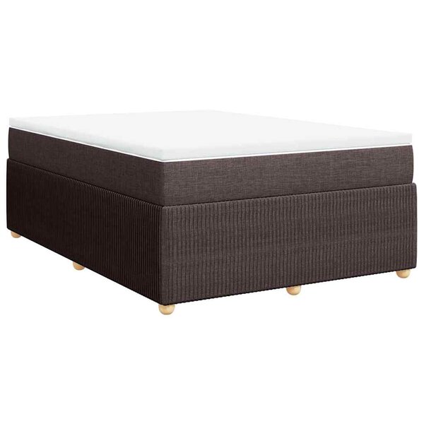 vidaXL Sommier à lattes de lit avec matelas Marron foncé 160x200 cm