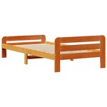 vidaXL Cadre de lit sans matelas cire marron 90x200 cm bois pin massif