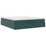 vidaXL Cadre de lit ottoman avec matelas vert foncé 200x200 cm velours