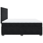 vidaXL Sommier à lattes de lit et matelas Noir 200x200 cm Velours