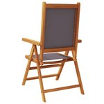 vidaXL Chaises inclinables de jardin lot de 6 tissu et bois massif