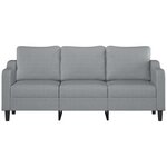 vidaXL Canapé à 3 places Gris clair 180 cm Tissu