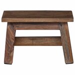 vidaXL Tabouret Naturel 30 x 20 x 20 cm Bois d'Acajou