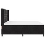 Lit box spring vidaXL avec matelas et LED Noir 180x200 cm Velours