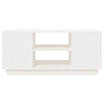 vidaXL Table basse Blanc 90x49x40 5 cm Bois massif de pin